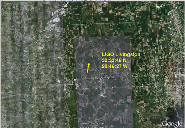 LIGO Livingston Parish Map